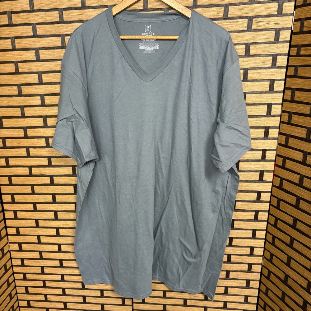 George Gray Longer Length V Neck‎ T Shirt Size 3X